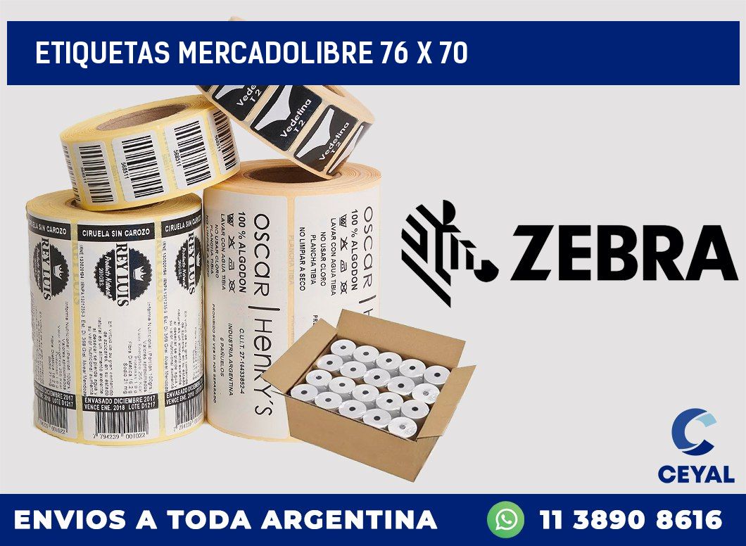 etiquetas mercadolibre 76 x 70