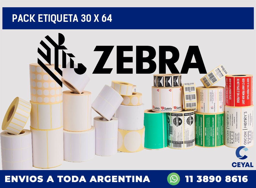 pack etiqueta 30 x 64