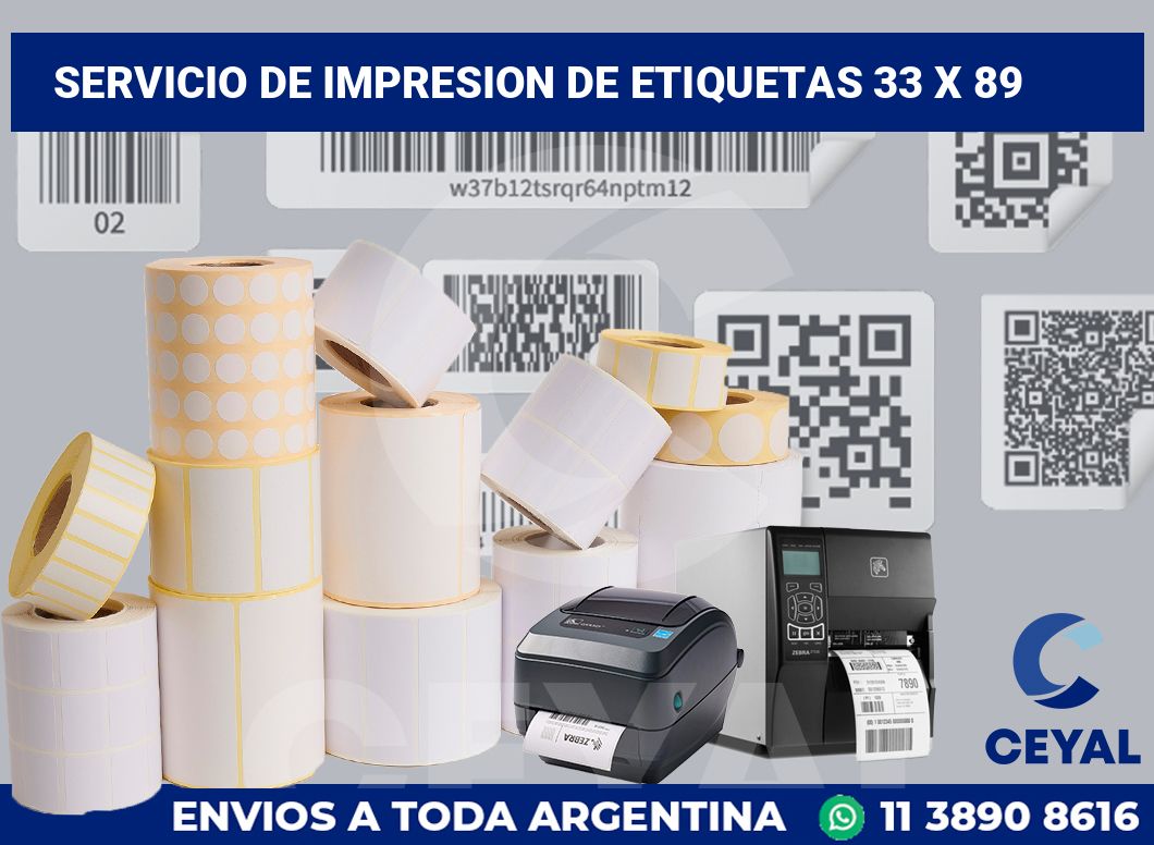 servicio de impresion de etiquetas 33 x 89