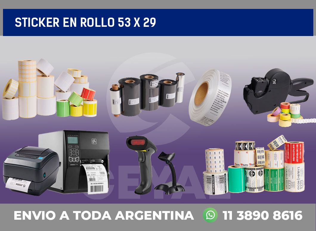 sticker en rollo 53 x 29