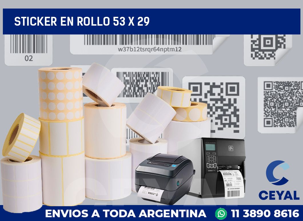 sticker en rollo 53 x 29