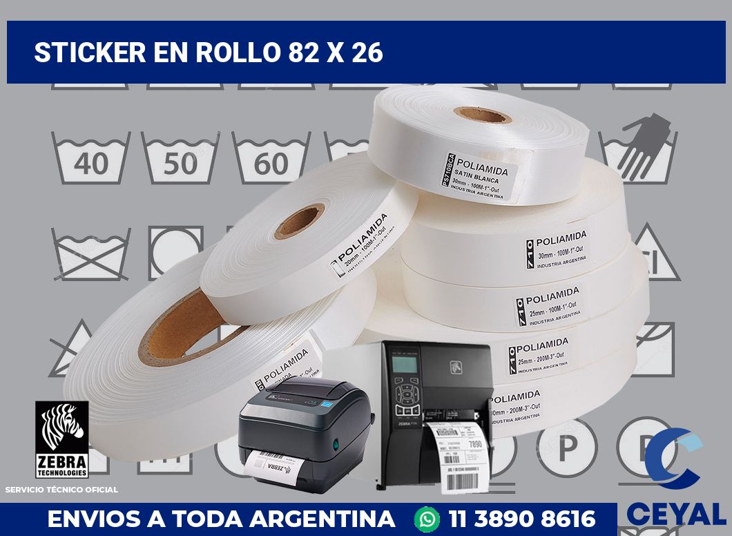 sticker en rollo 82 x 26