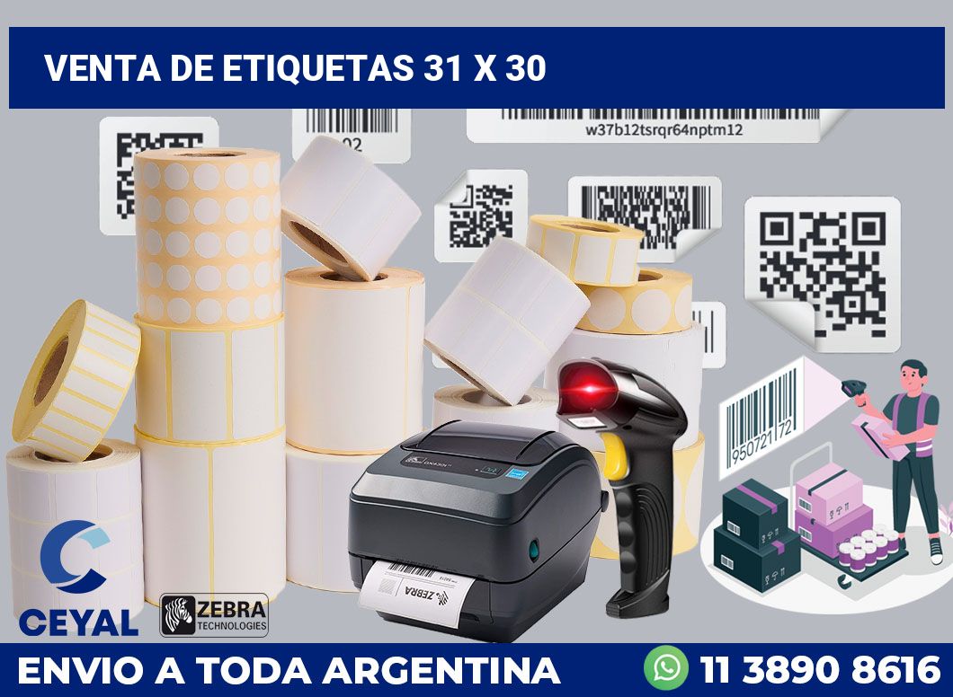 venta de etiquetas 31 x 30