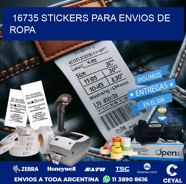 16735 STICKERS PARA ENVIOS DE ROPA