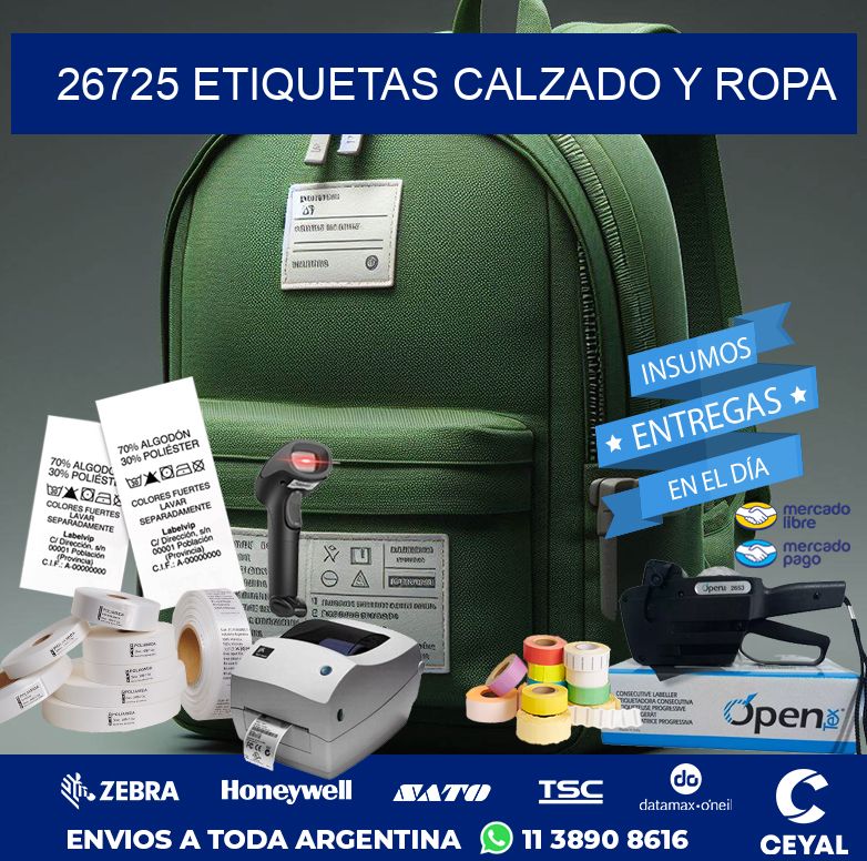 26725 ETIQUETAS CALZADO Y ROPA