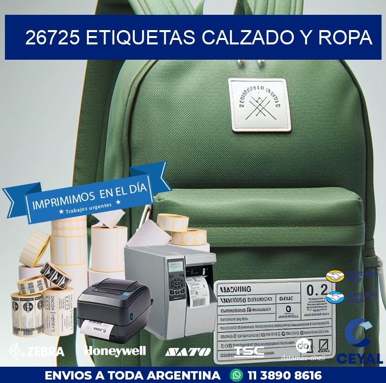26725 ETIQUETAS CALZADO Y ROPA