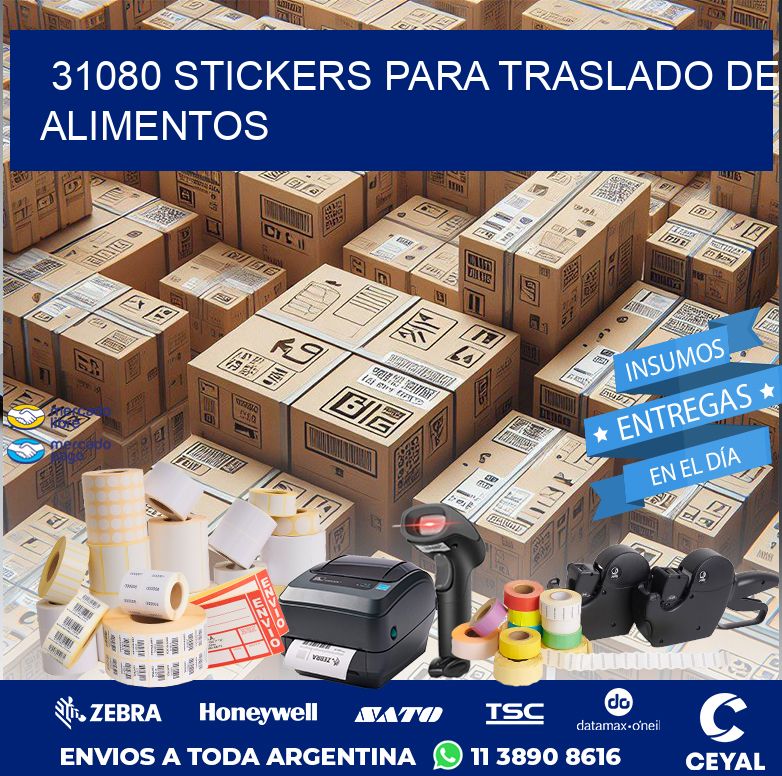 31080 STICKERS PARA TRASLADO DE ALIMENTOS