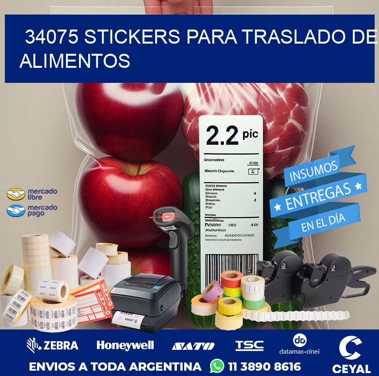 34075 STICKERS PARA TRASLADO DE ALIMENTOS