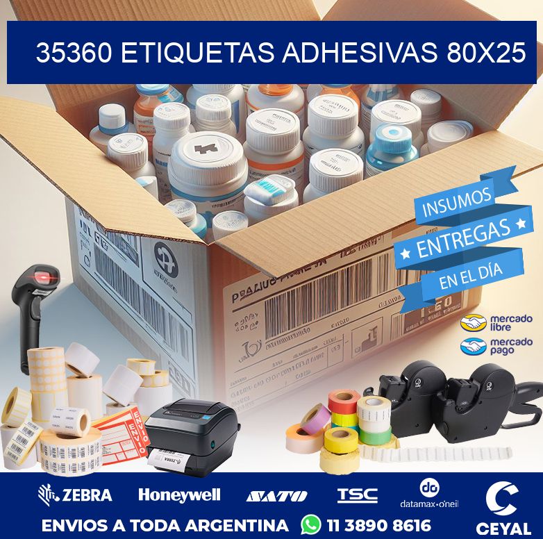 35360 ETIQUETAS ADHESIVAS 80X25