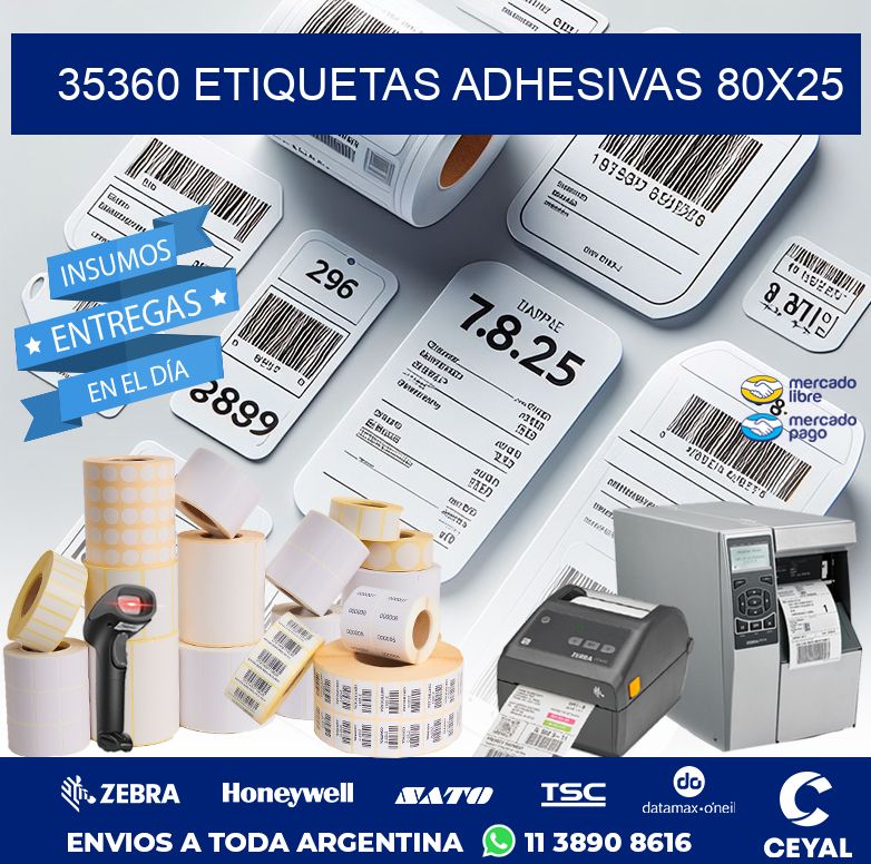 35360 ETIQUETAS ADHESIVAS 80X25