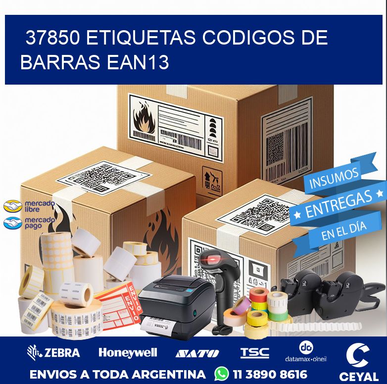 37850 ETIQUETAS CODIGOS DE BARRAS EAN13