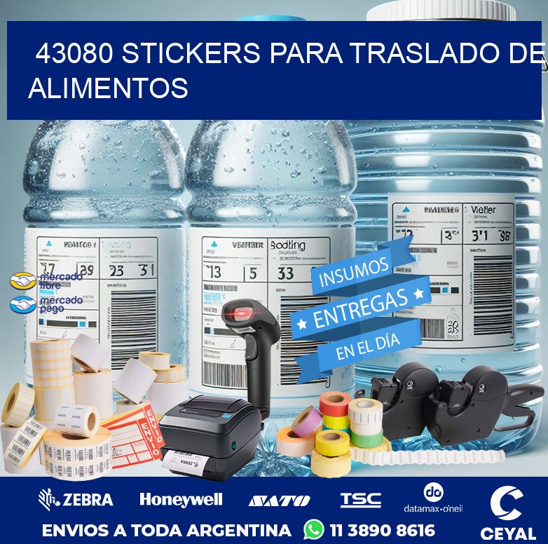 43080 STICKERS PARA TRASLADO DE ALIMENTOS