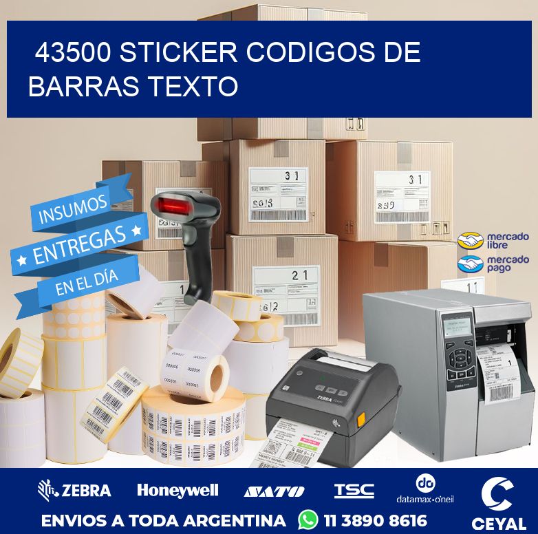 43500 STICKER CODIGOS DE BARRAS TEXTO