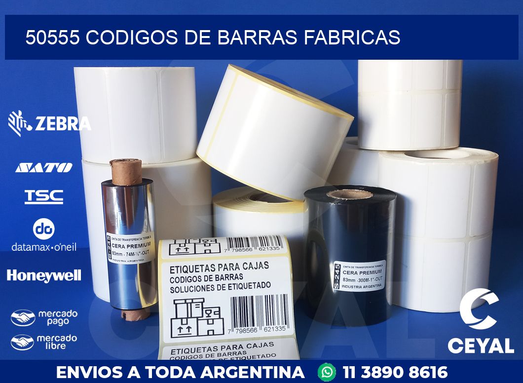 50555 CODIGOS DE BARRAS FABRICAS