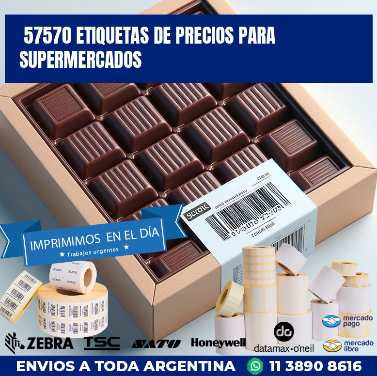 57570 ETIQUETAS DE PRECIOS PARA SUPERMERCADOS