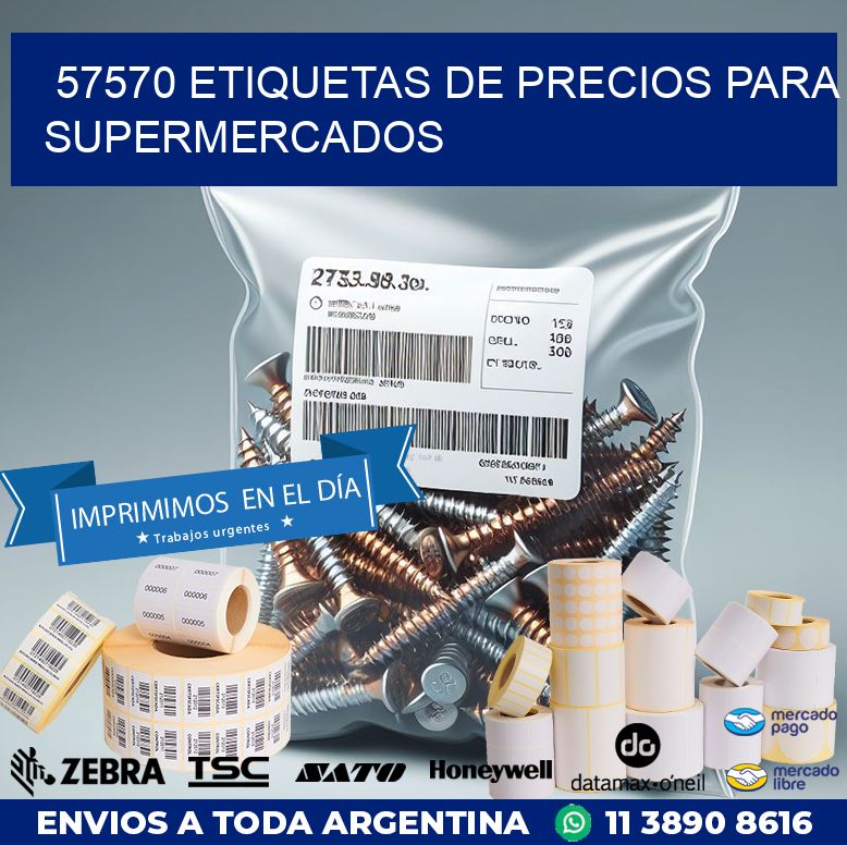 57570 ETIQUETAS DE PRECIOS PARA SUPERMERCADOS
