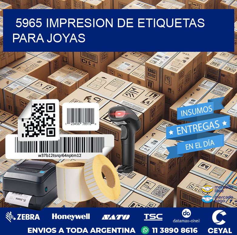 5965 IMPRESION DE ETIQUETAS PARA JOYAS