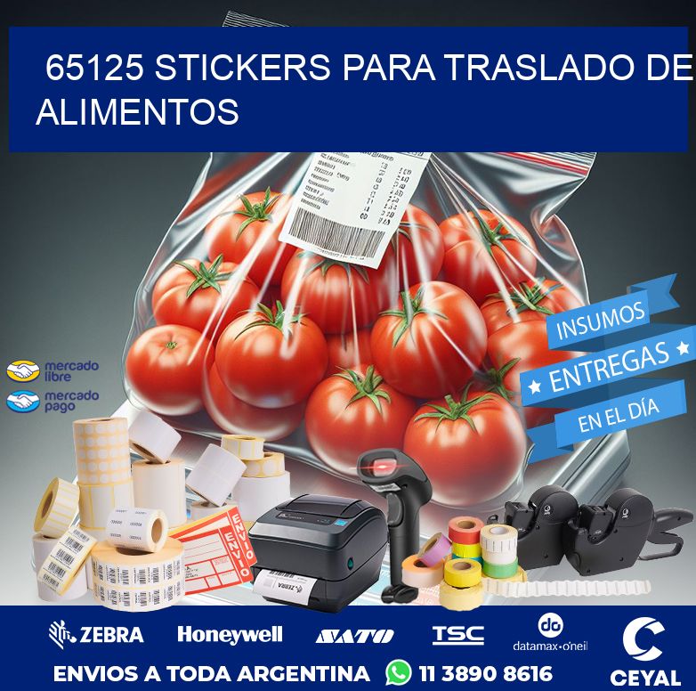 65125 STICKERS PARA TRASLADO DE ALIMENTOS