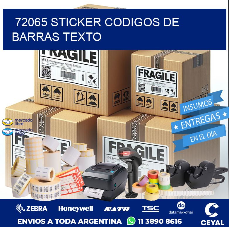 72065 STICKER CODIGOS DE BARRAS TEXTO