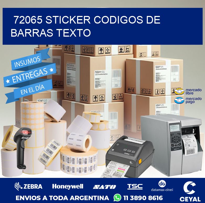 72065 STICKER CODIGOS DE BARRAS TEXTO