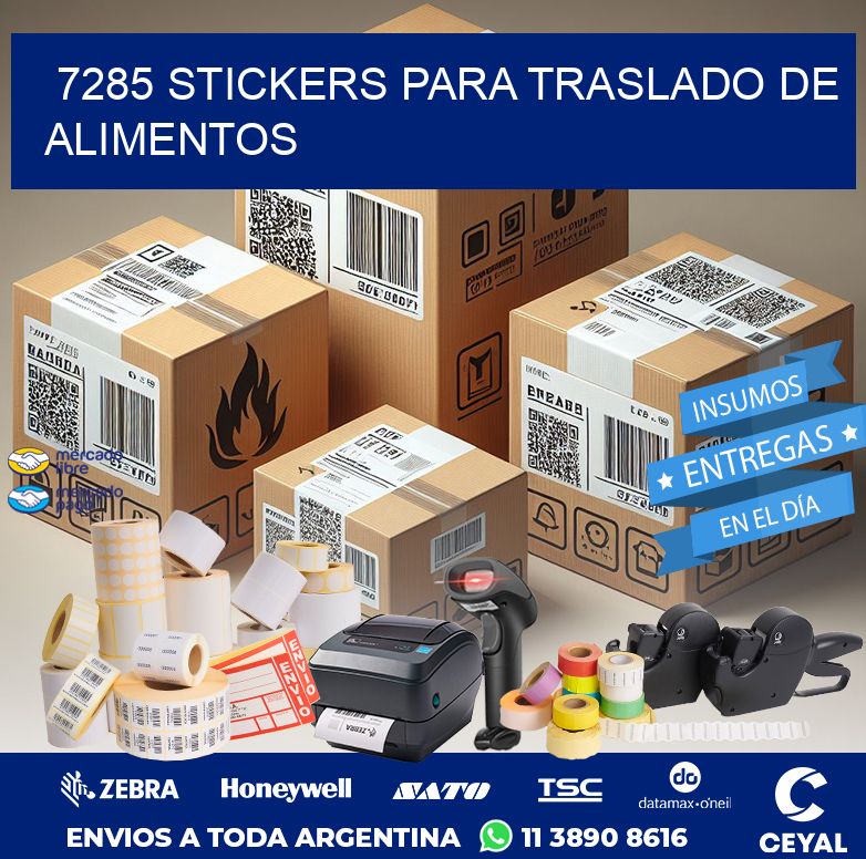 7285 STICKERS PARA TRASLADO DE ALIMENTOS