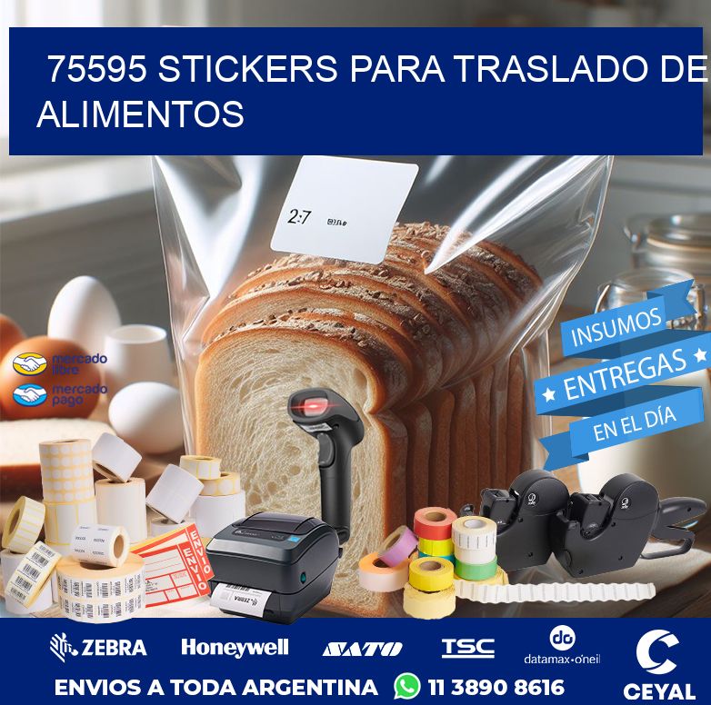 75595 STICKERS PARA TRASLADO DE ALIMENTOS
