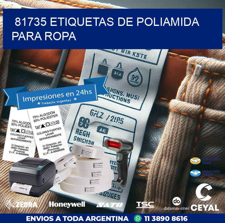 81735 ETIQUETAS DE POLIAMIDA PARA ROPA
