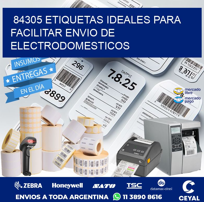 84305 ETIQUETAS IDEALES PARA FACILITAR ENVIO DE ELECTRODOMESTICOS