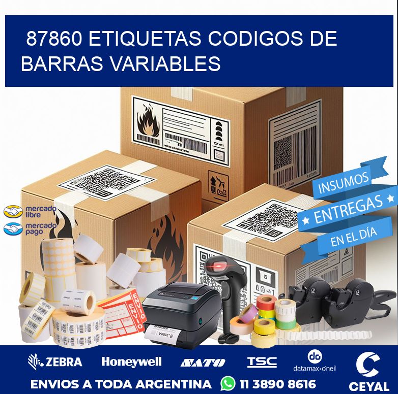 87860 ETIQUETAS CODIGOS DE BARRAS VARIABLES