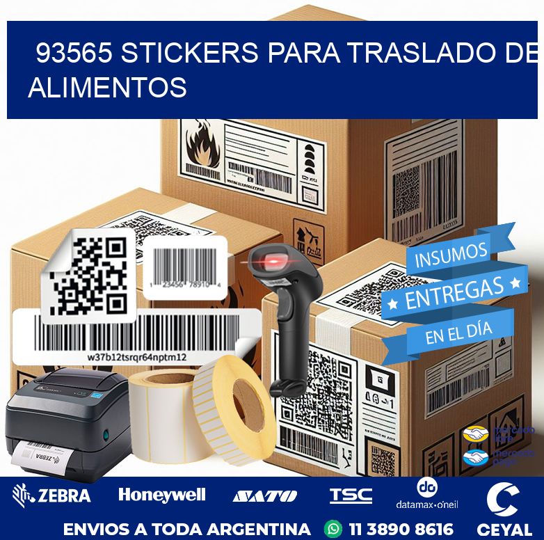 93565 STICKERS PARA TRASLADO DE ALIMENTOS