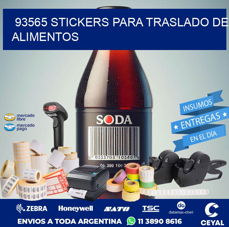 93565 STICKERS PARA TRASLADO DE ALIMENTOS