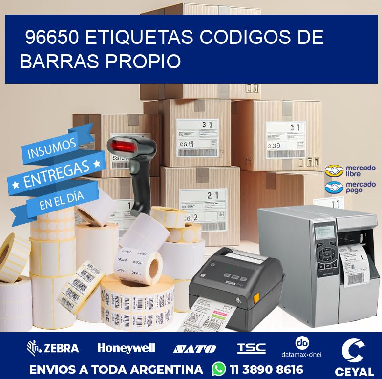 96650 ETIQUETAS CODIGOS DE BARRAS PROPIO