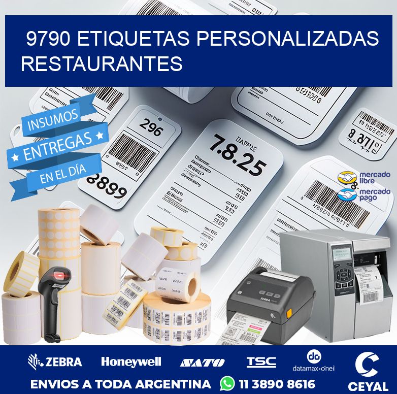 9790 ETIQUETAS PERSONALIZADAS RESTAURANTES