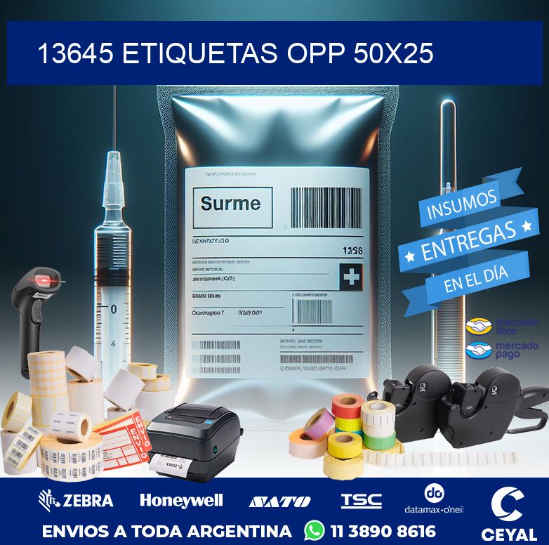 13645 ETIQUETAS OPP 50X25