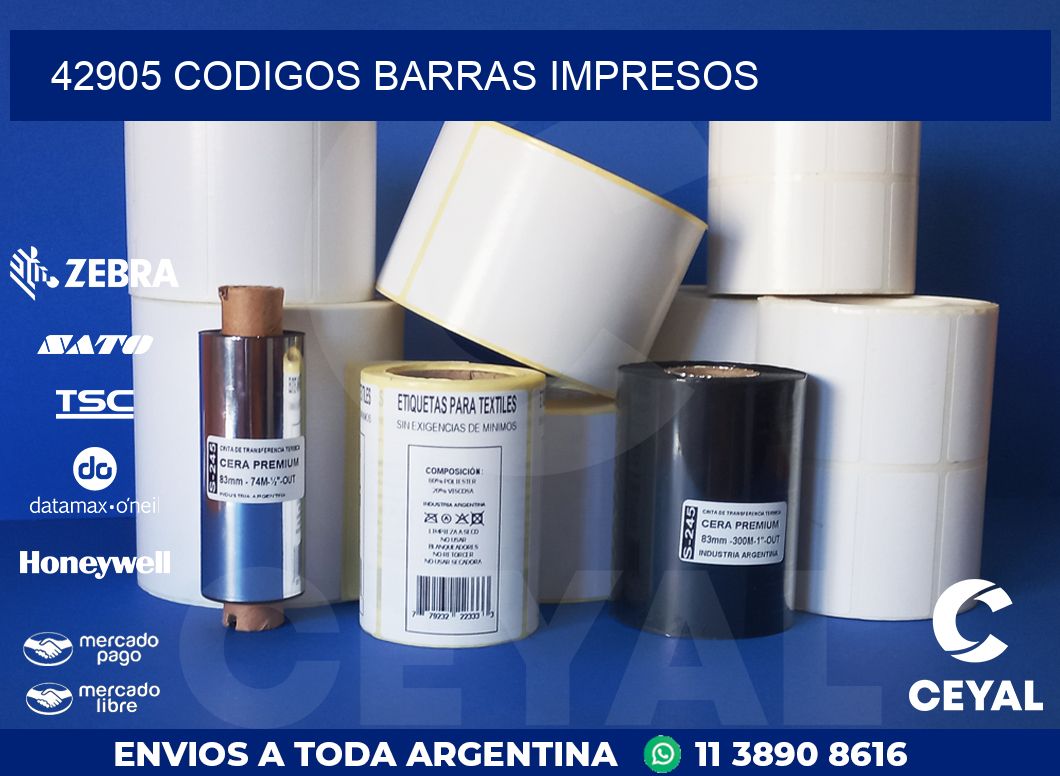 42905 CODIGOS BARRAS IMPRESOS