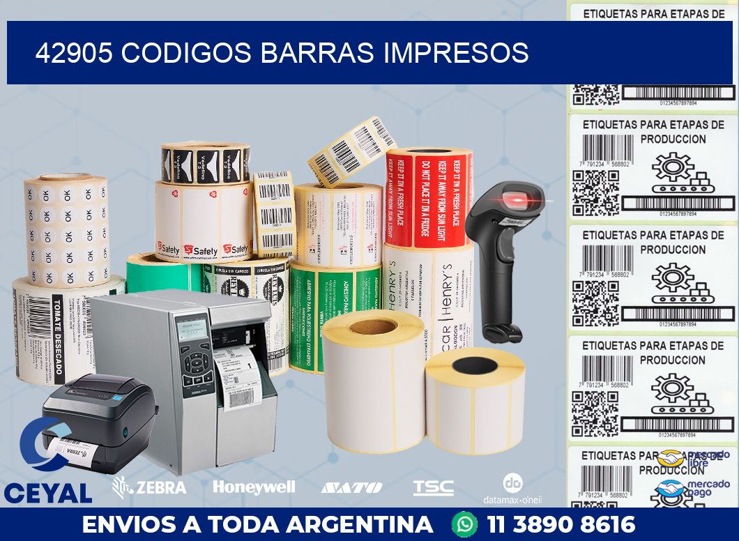 42905 CODIGOS BARRAS IMPRESOS