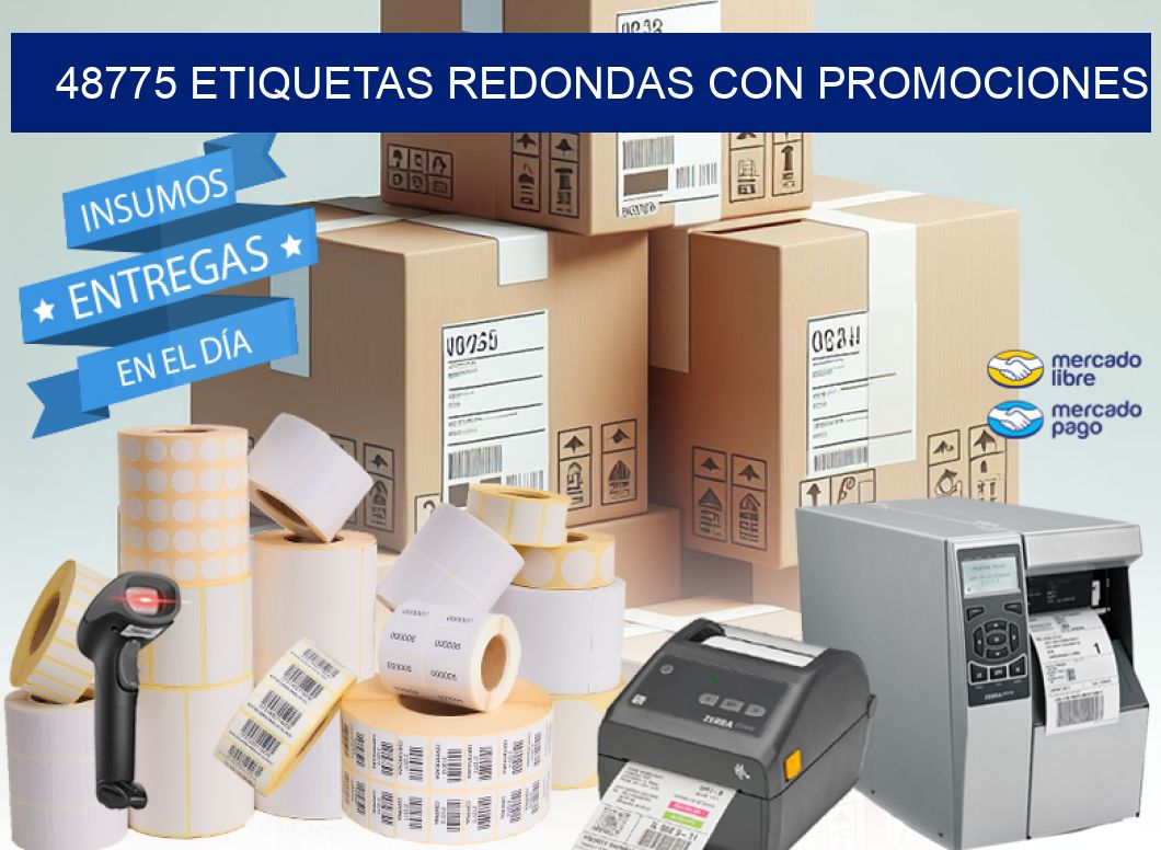 48775 ETIQUETAS REDONDAS CON PROMOCIONES