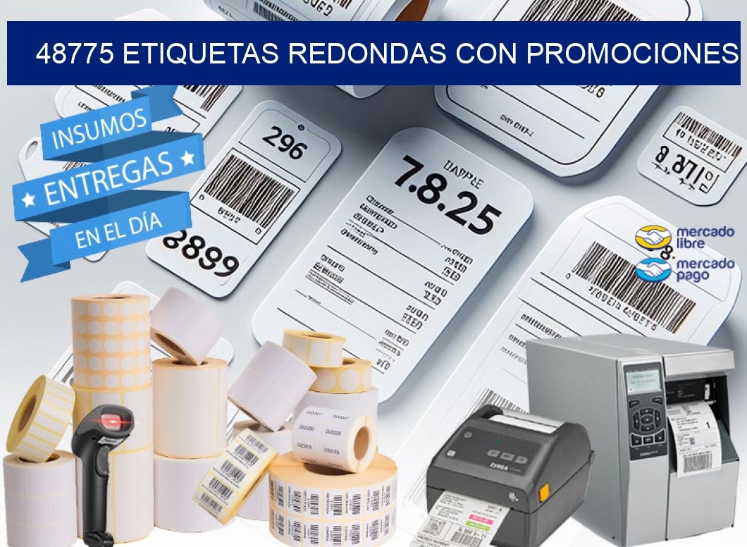 48775 ETIQUETAS REDONDAS CON PROMOCIONES