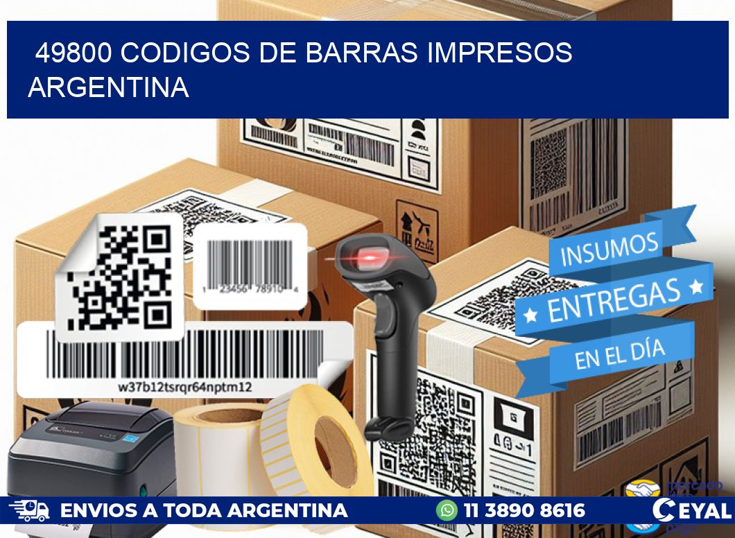 49800 Codigos de barras impresos Argentina