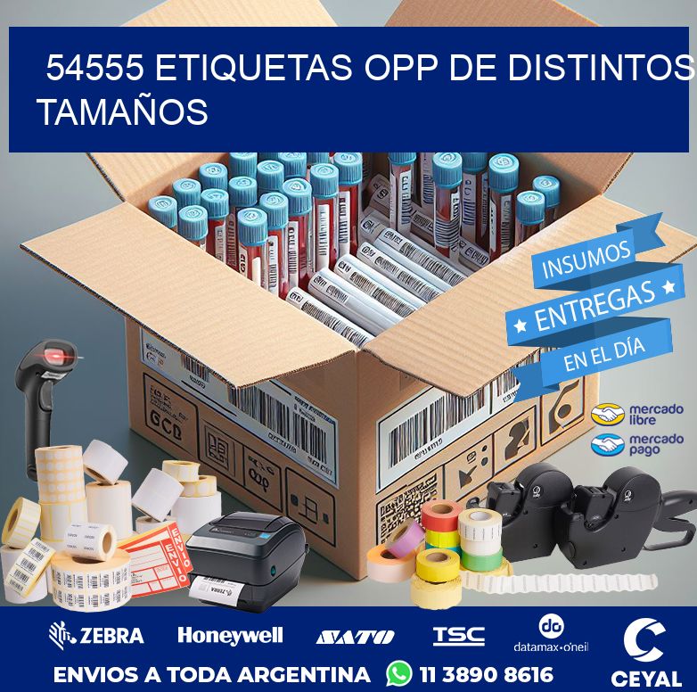 54555 ETIQUETAS OPP DE DISTINTOS TAMAÑOS
