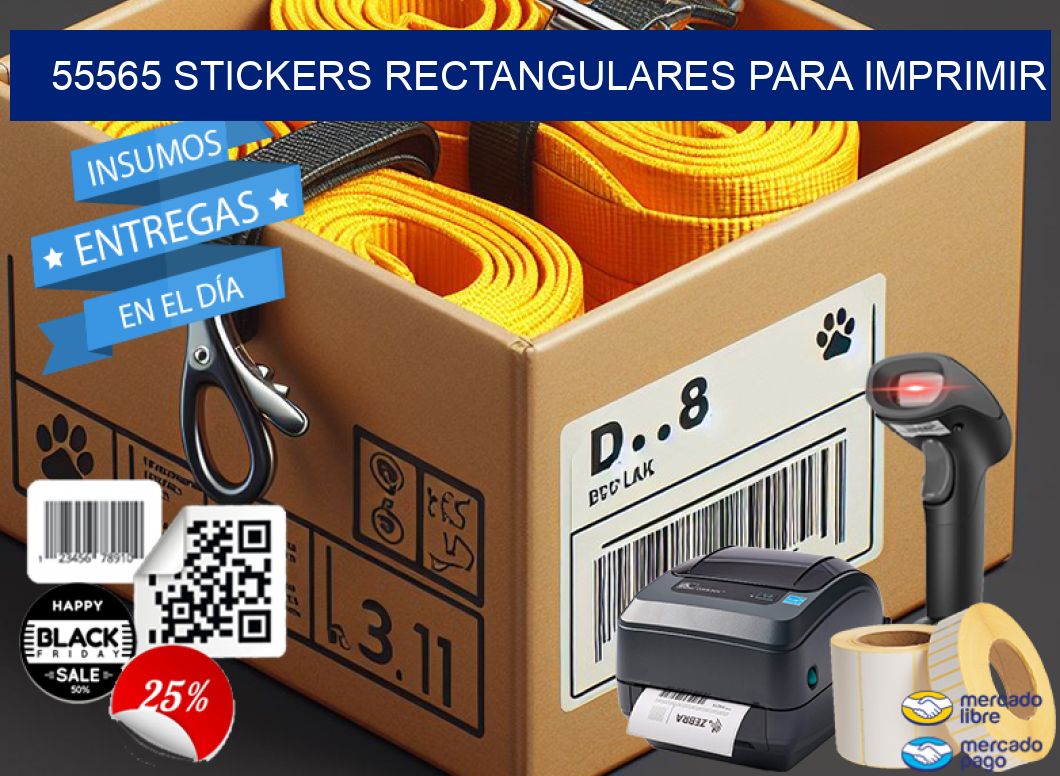 55565 Stickers rectangulares para imprimir