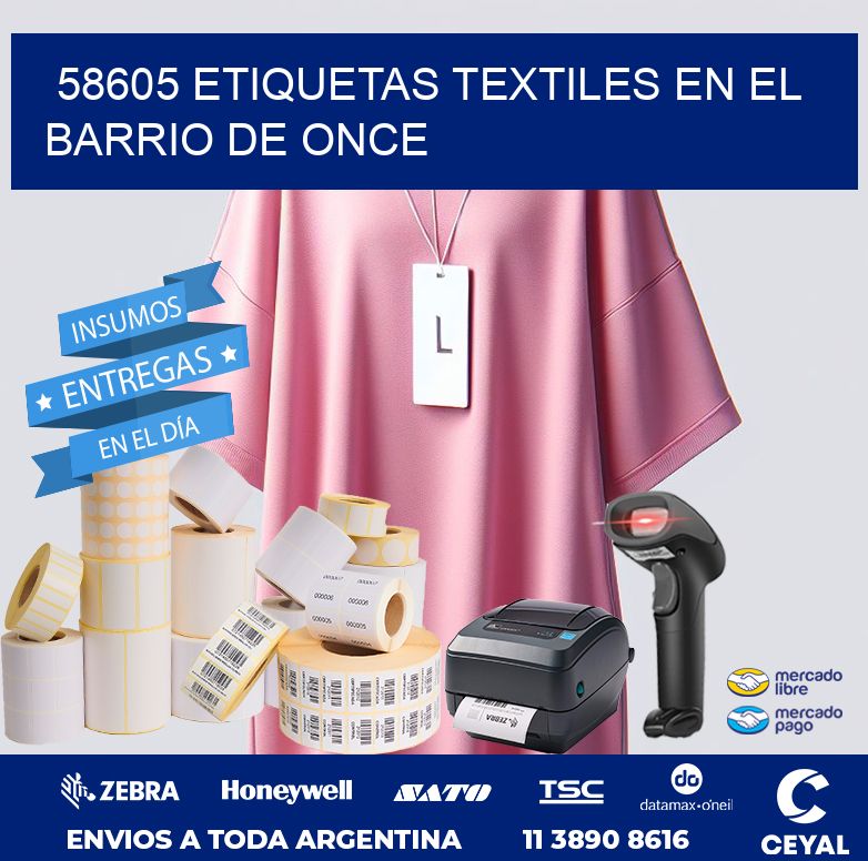 58605 ETIQUETAS TEXTILES EN EL BARRIO DE ONCE