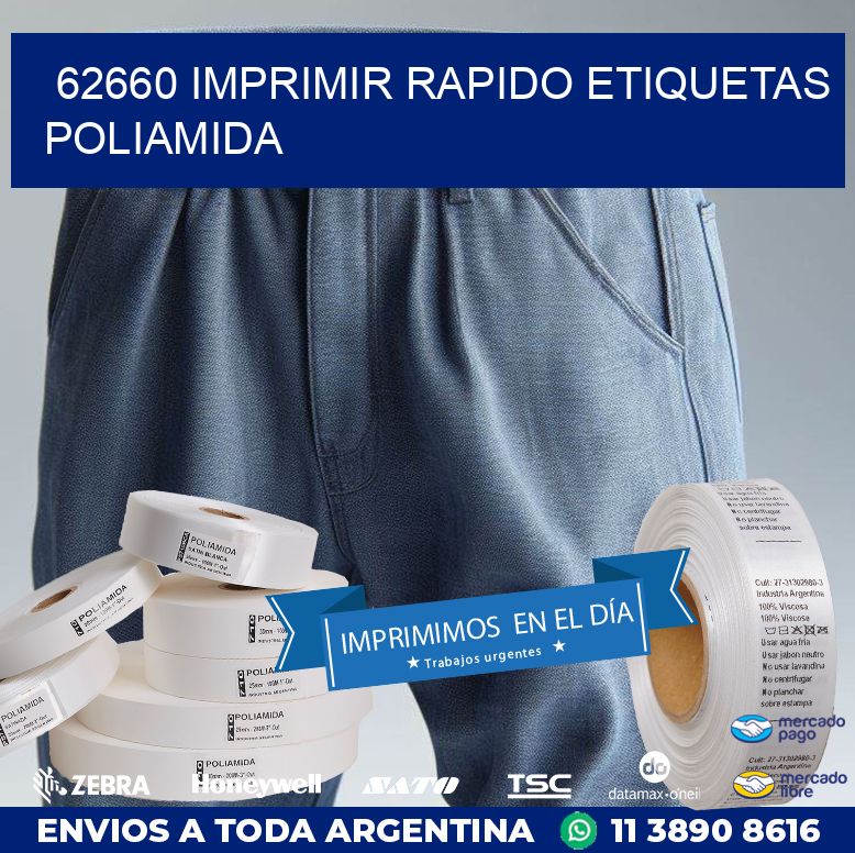 62660 IMPRIMIR RAPIDO ETIQUETAS POLIAMIDA