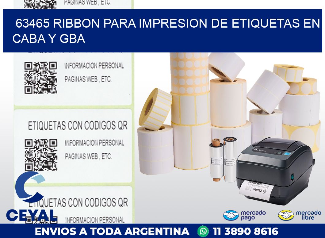 63465 RIBBON PARA IMPRESION DE ETIQUETAS EN CABA Y GBA