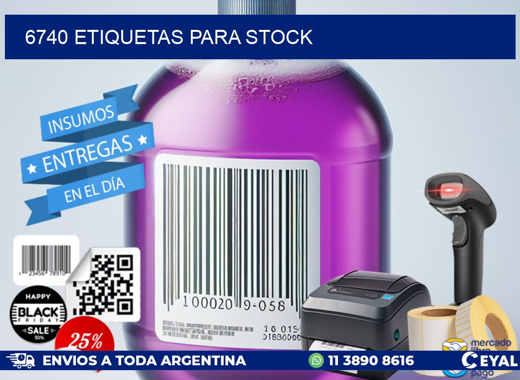 6740 ETIQUETAS PARA STOCK