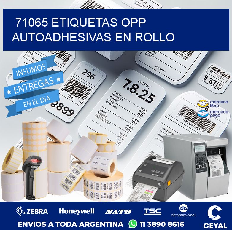 71065 ETIQUETAS OPP AUTOADHESIVAS EN ROLLO