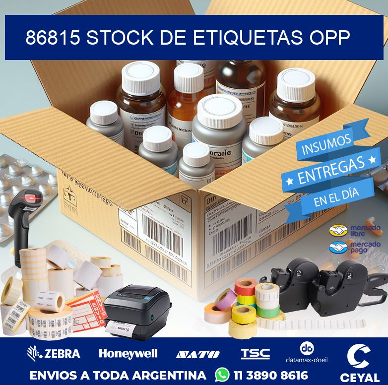 86815 STOCK DE ETIQUETAS OPP