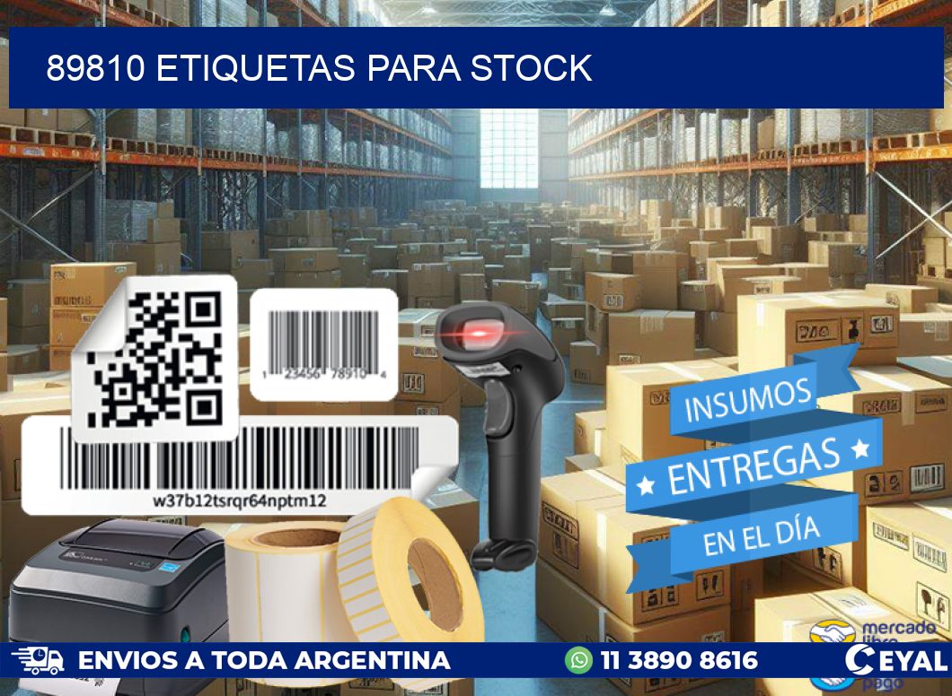 89810 ETIQUETAS PARA STOCK