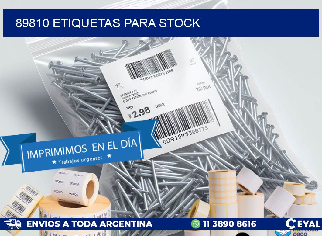 89810 ETIQUETAS PARA STOCK