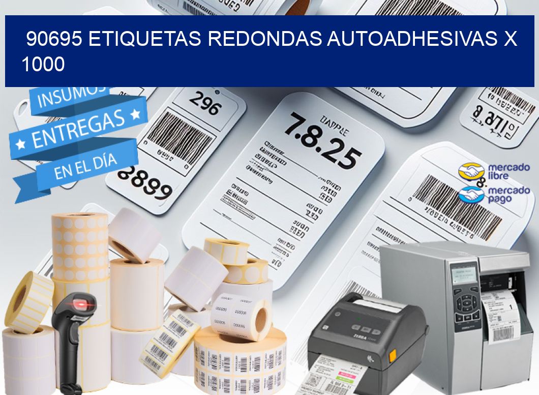 90695 ETIQUETAS REDONDAS AUTOADHESIVAS X 1000
